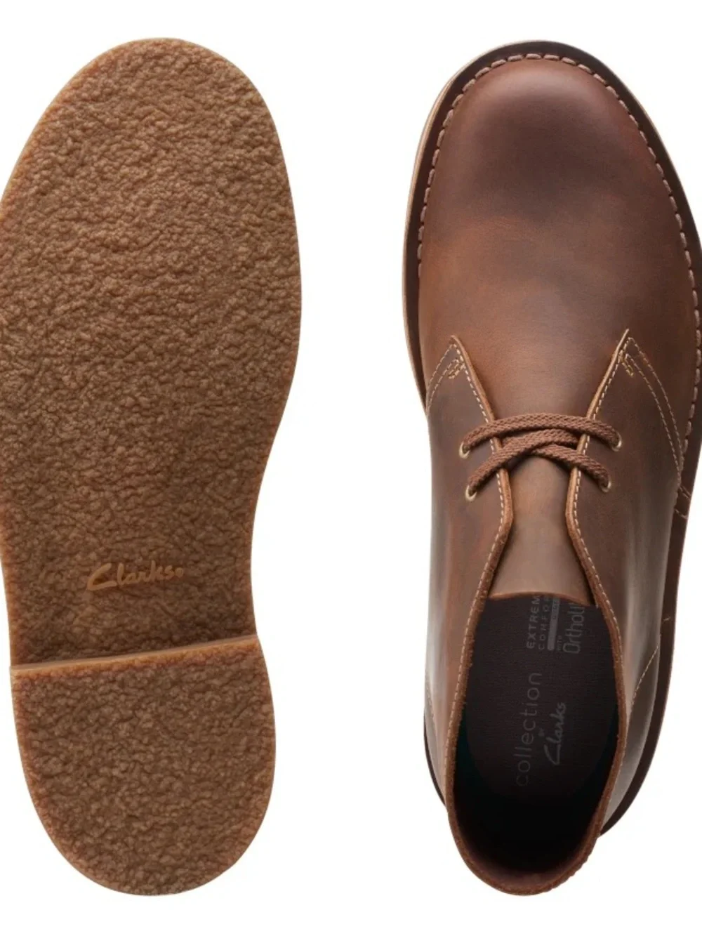 Clarks Bushacre 3 Chukka Leather Lace-up Boot Beeswax Brown 8.5